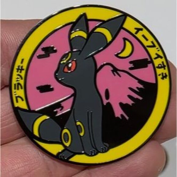 Pokemon Umbreon Enamel Pin Dark Type Eevee Evolution Collectible Kawaii Badge - Picture 2 of 3